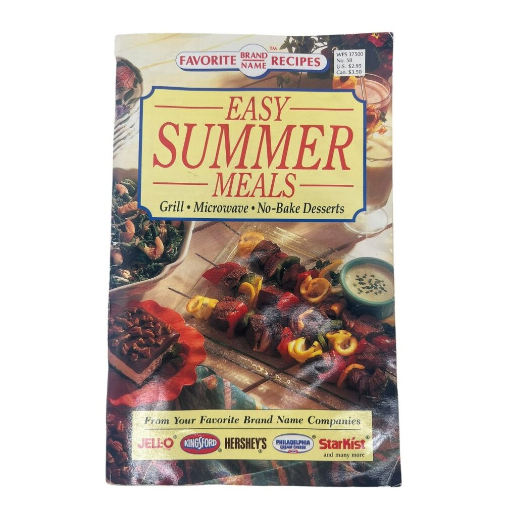 Favorite Recipes Easy Summer Meals Vintage Cookbook July 1993
